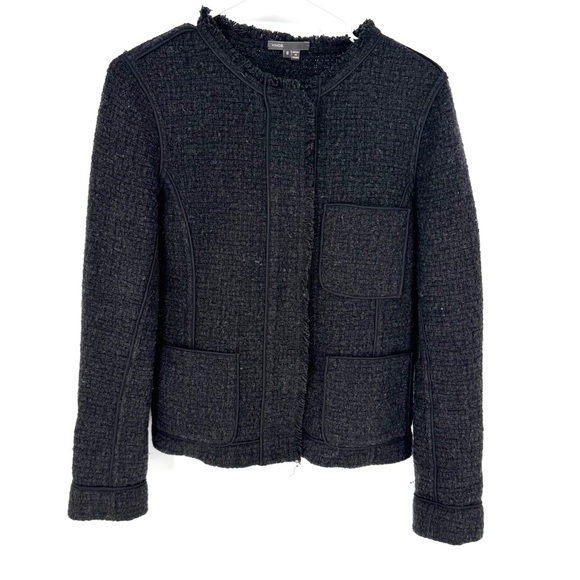 Vince Black and gray tweed Textured Blazer jacket - Picture 1 of 6